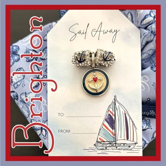⚓️ NWT ~ BRIGHTON NAUTICAL CHARM-COLLECTION - Blue and Silver - 3 Bundle - Picture 2 of 13